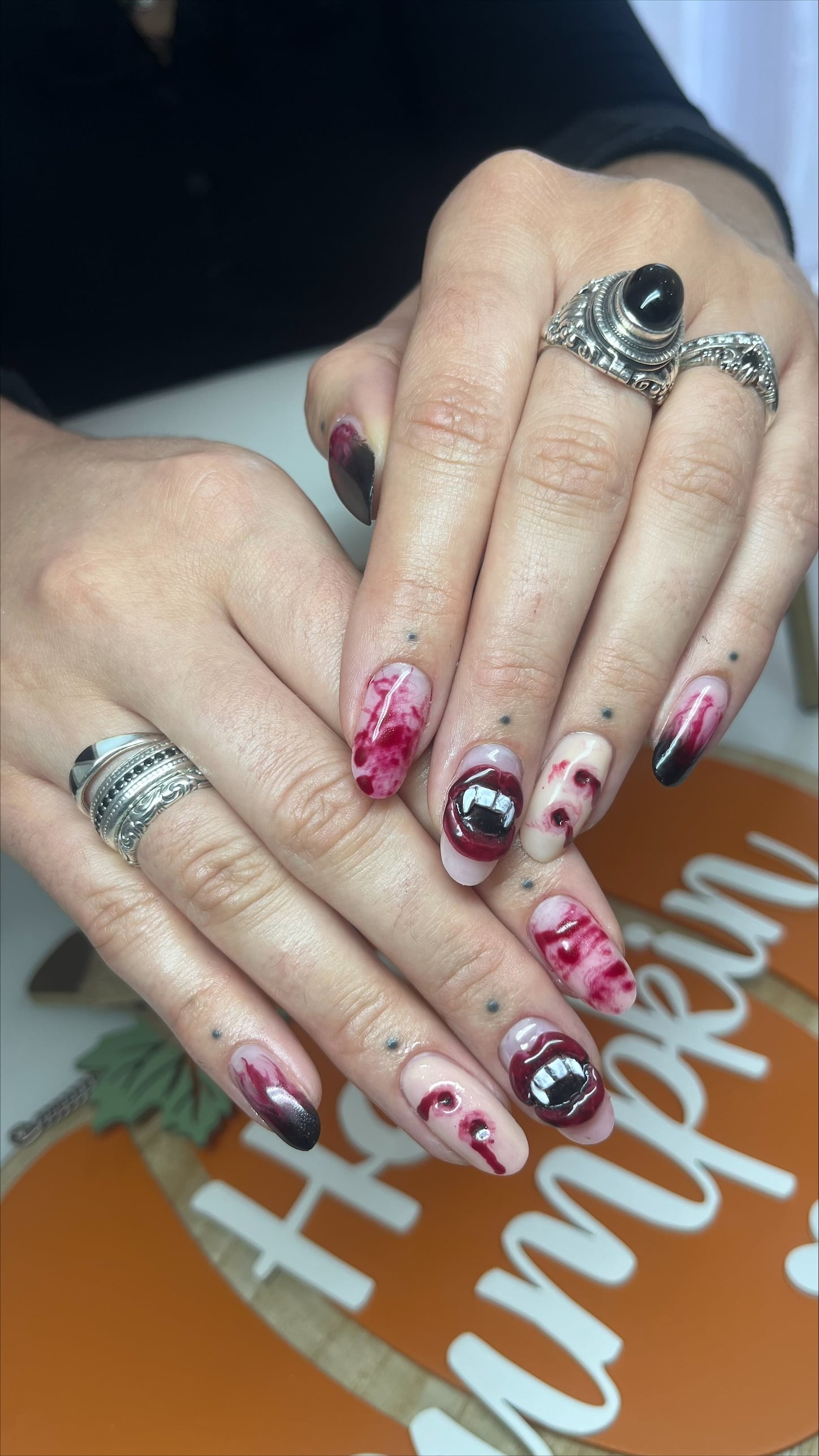 Nail extensions example 2 at Salon One Belfast